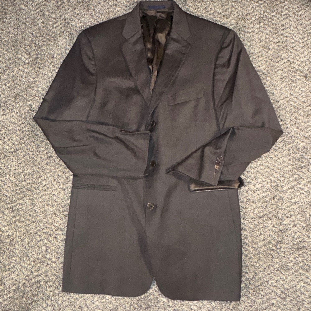 Daniel Cremieux Loro Piana 40L Wool Blazer Brown 3 Button Sport Coat Mens